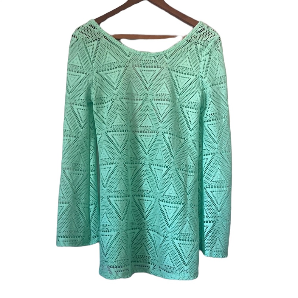 Lagaci Mint Green Swim Knit Coverup